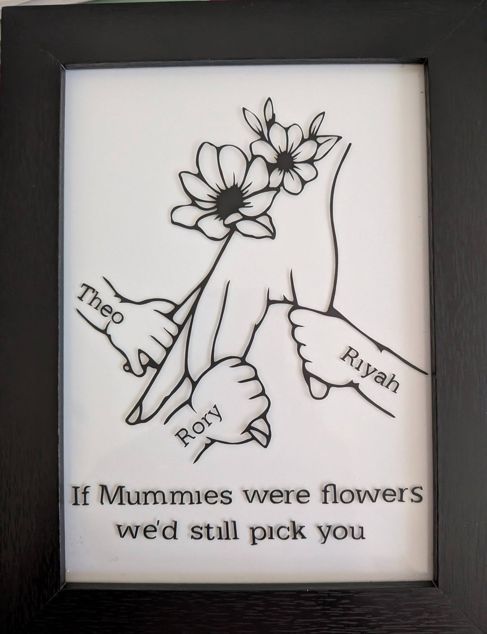 Handmade customizable shadow box photo frame for moms